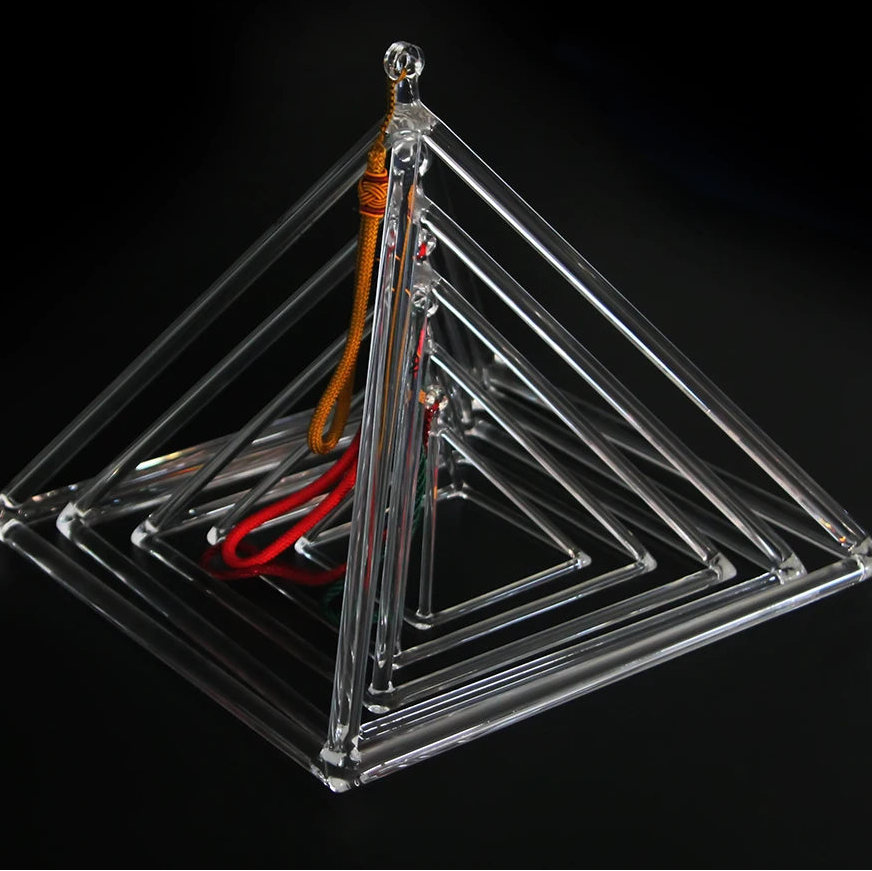 Clear Crystal Singing Pyramid-ToShay.org