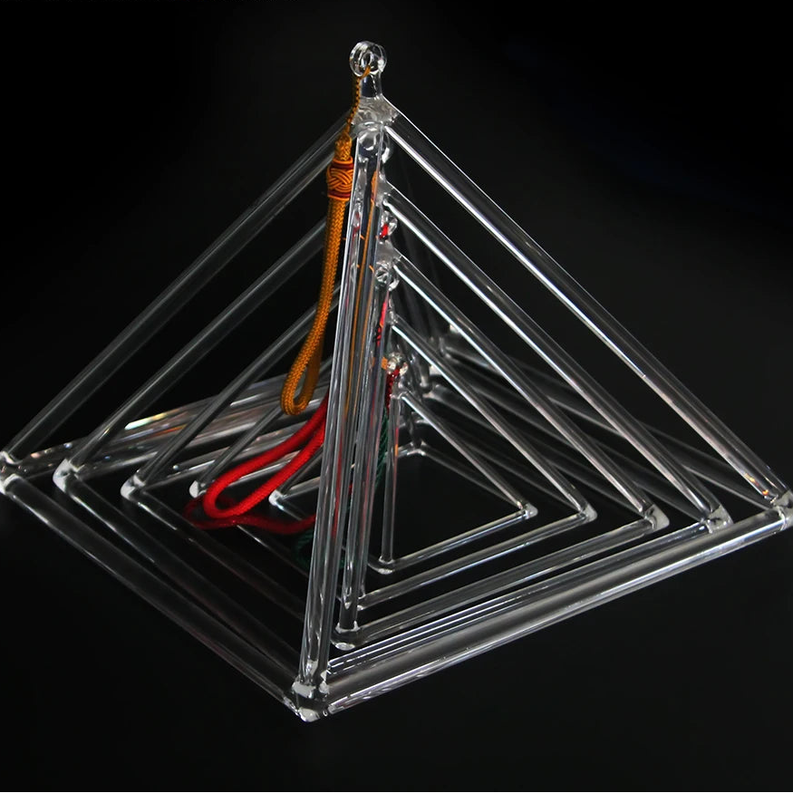 Clear Crystal Singing Pyramid-ToShay.org