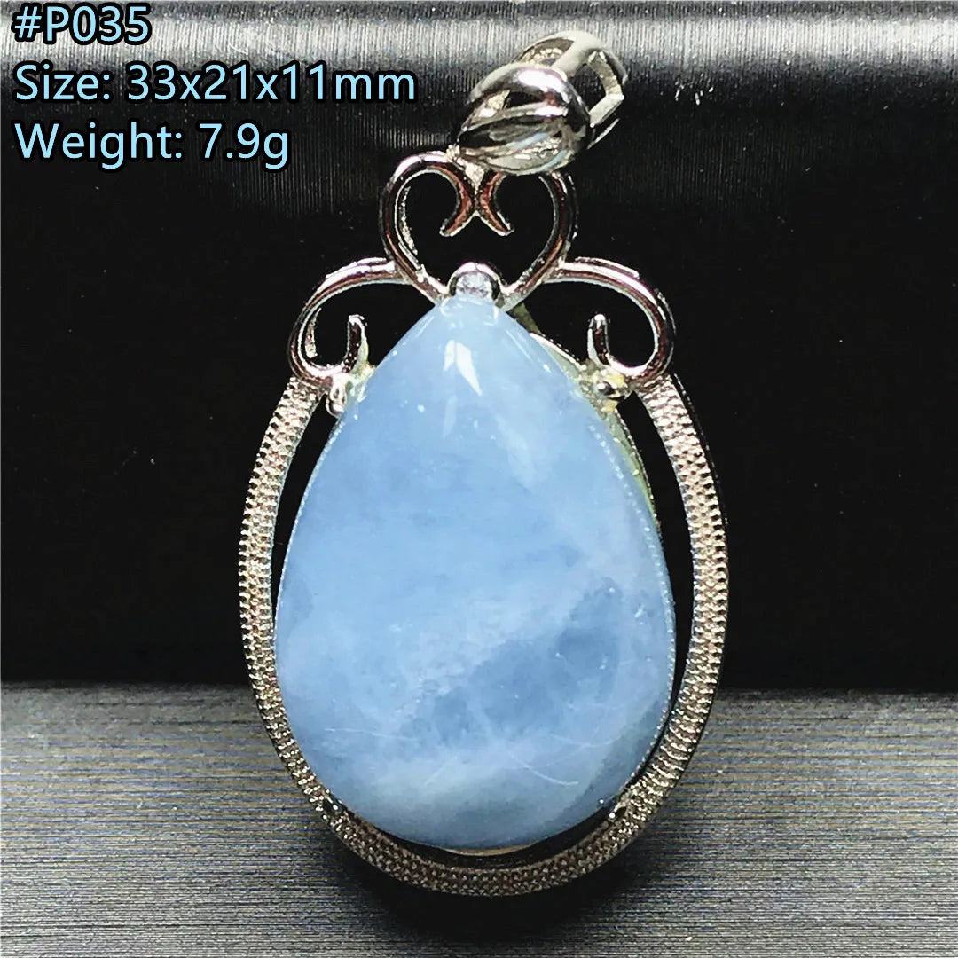 Blue Aquamarine Pendent-ToShay.org