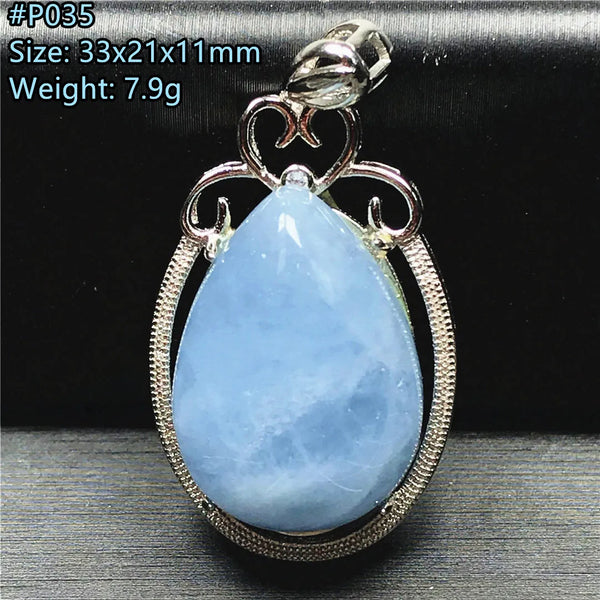 Blue Aquamarine Pendent-ToShay.org