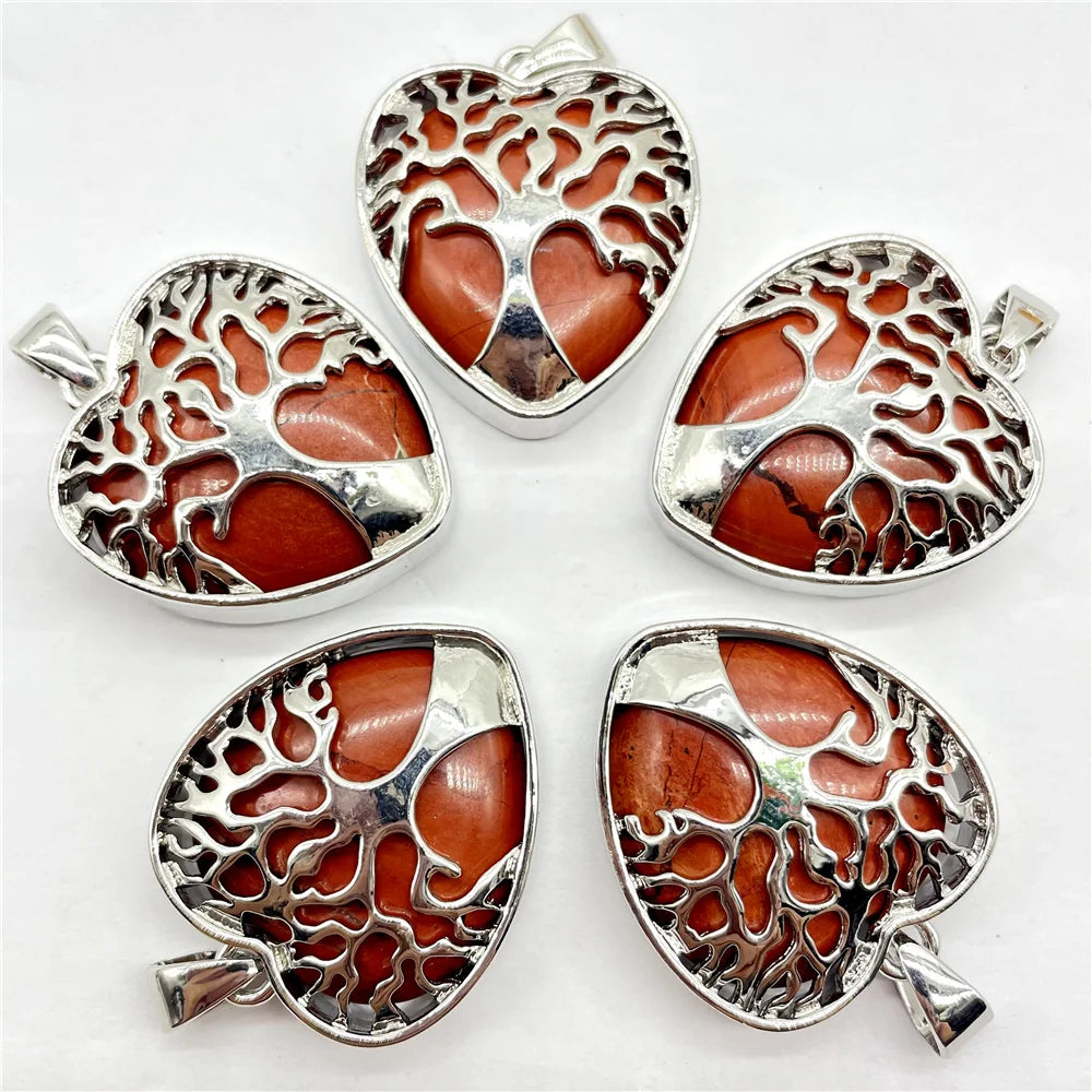 Mixed Crystal Quartz Tree Pendants-ToShay.org