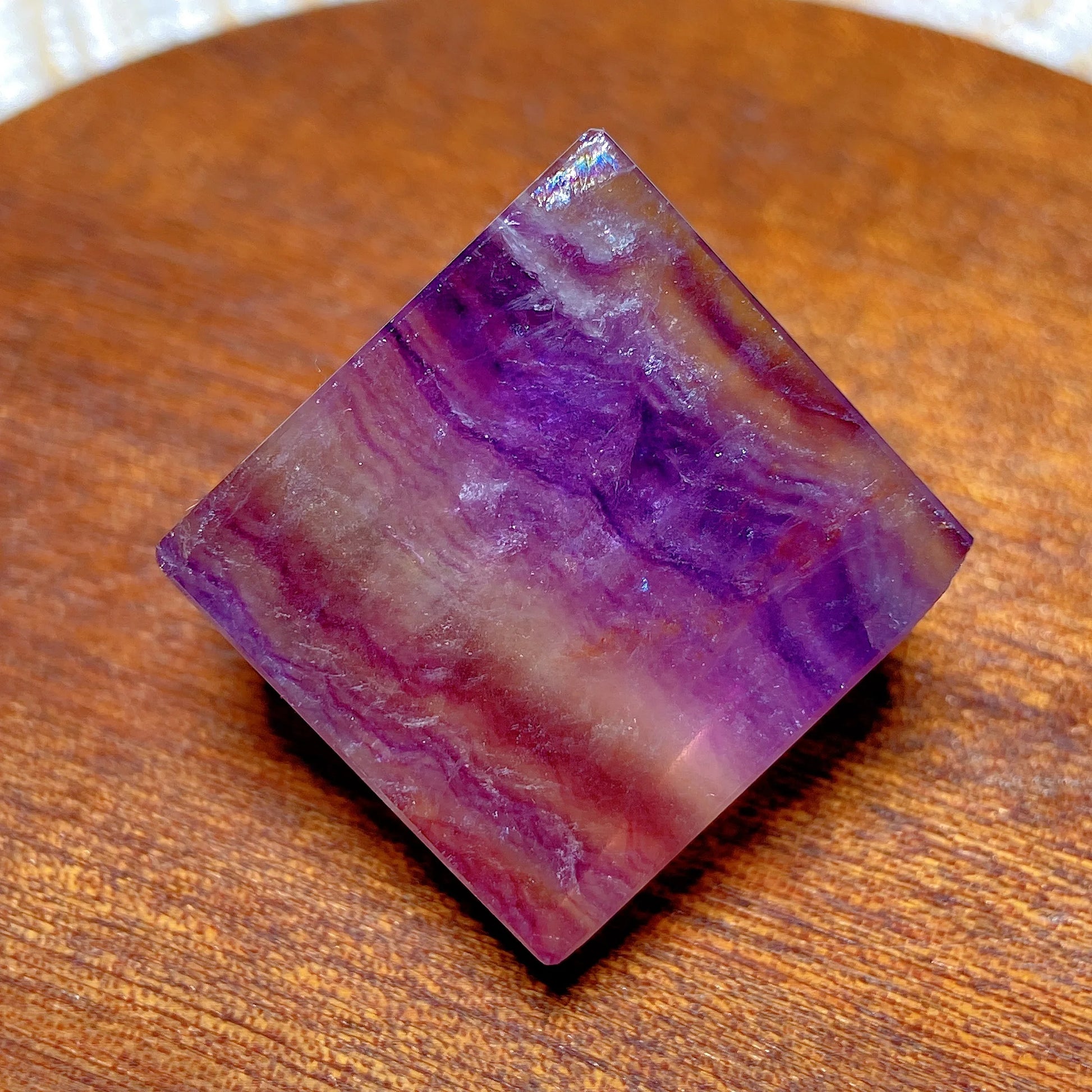 Rainbow Fluorite Cube-ToShay.org
