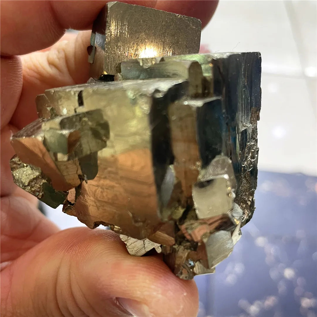Gold Pyrite Crystal Cluster-ToShay.org