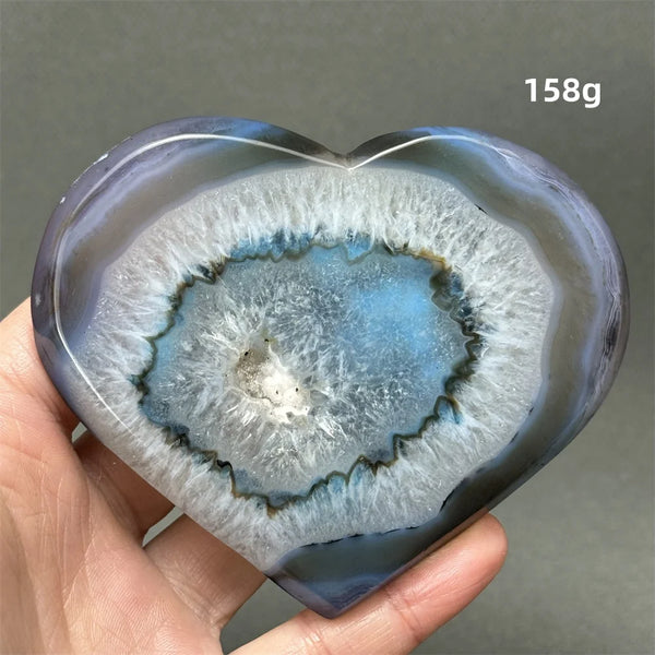 Blue Agate Geode Heart-ToShay.org