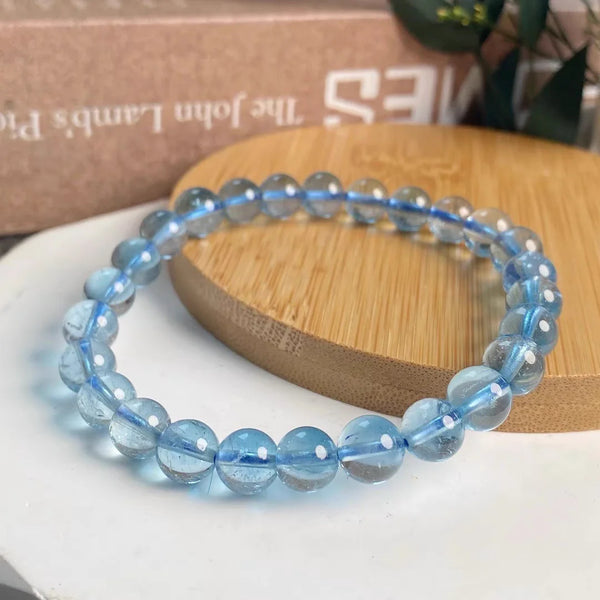 Blue Topaz Bead Bracelet-ToShay.org