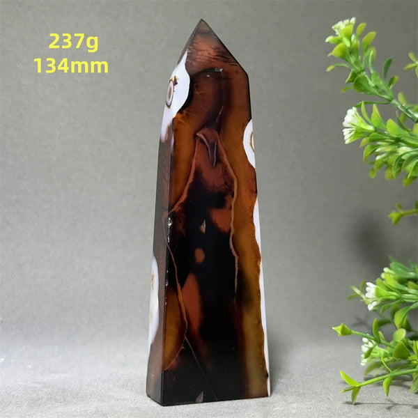 Black Red Striped Agate Obelisk-ToShay.org