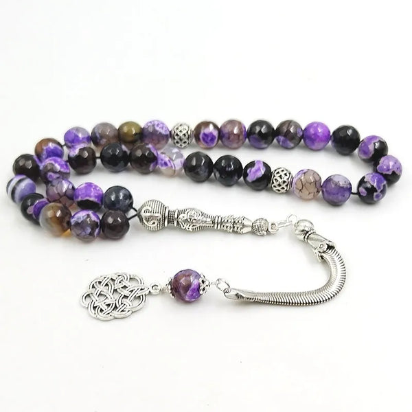 Purple Agate Prayer Beads-ToShay.org