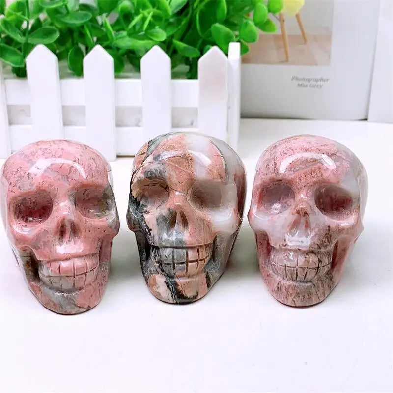 Pink Rhodonite Skull-ToShay.org