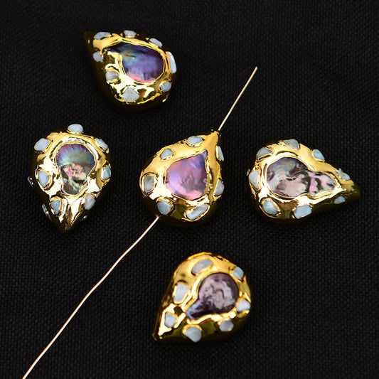 Black Pearl Bezel Beads-ToShay.org