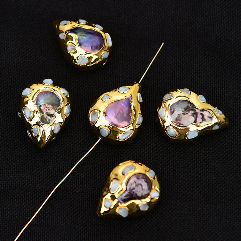 Black Pearl Bezel Beads-ToShay.org