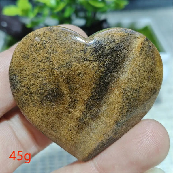 Black Hair Agate Heart-ToShay.org