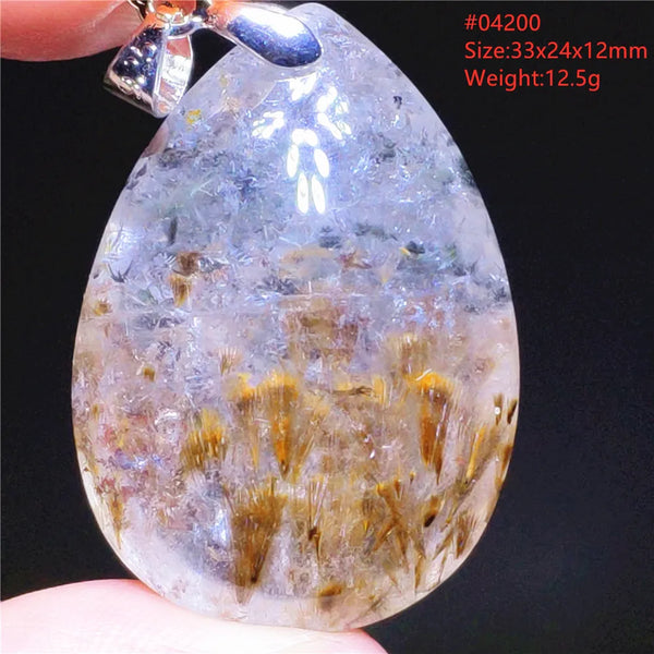 Gold Rutilated Pendant-ToShay.org