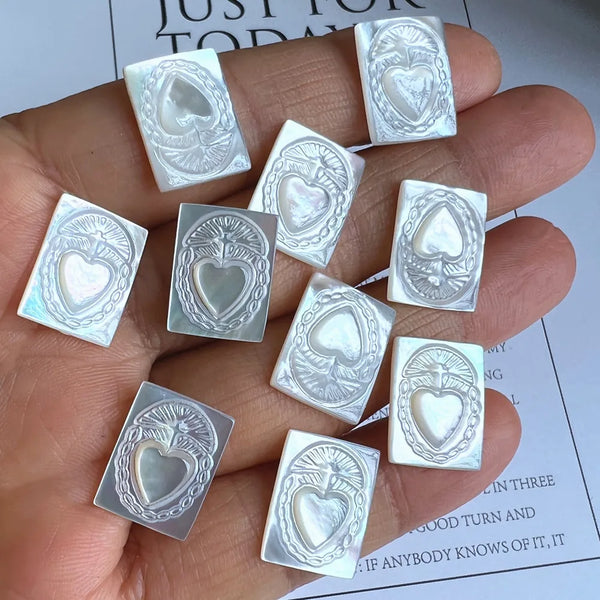 White Pearl Shell Pendants-ToShay.org