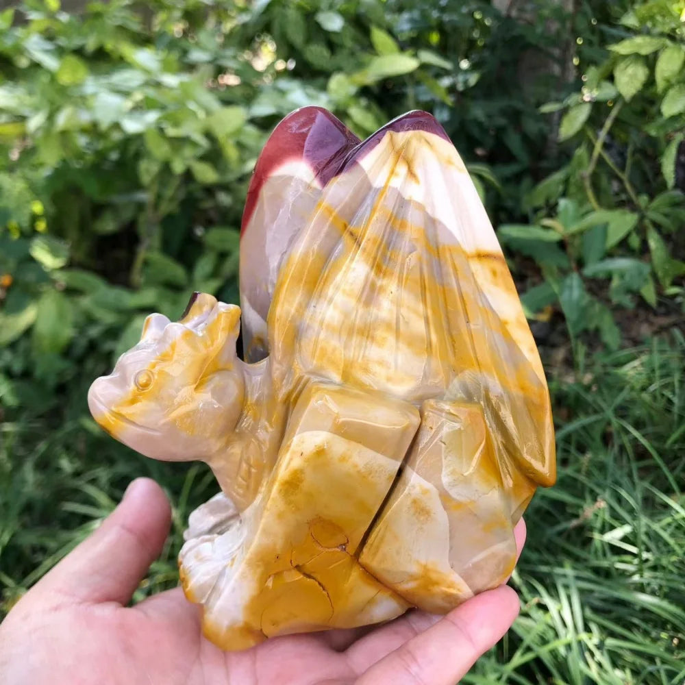 Yellow Mookaite Jasper Flying Dragon-ToShay.org