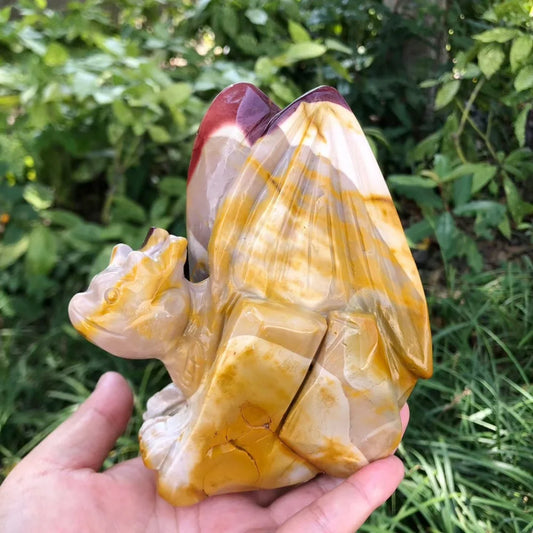 Yellow Mookaite Jasper Flying Dragon-ToShay.org