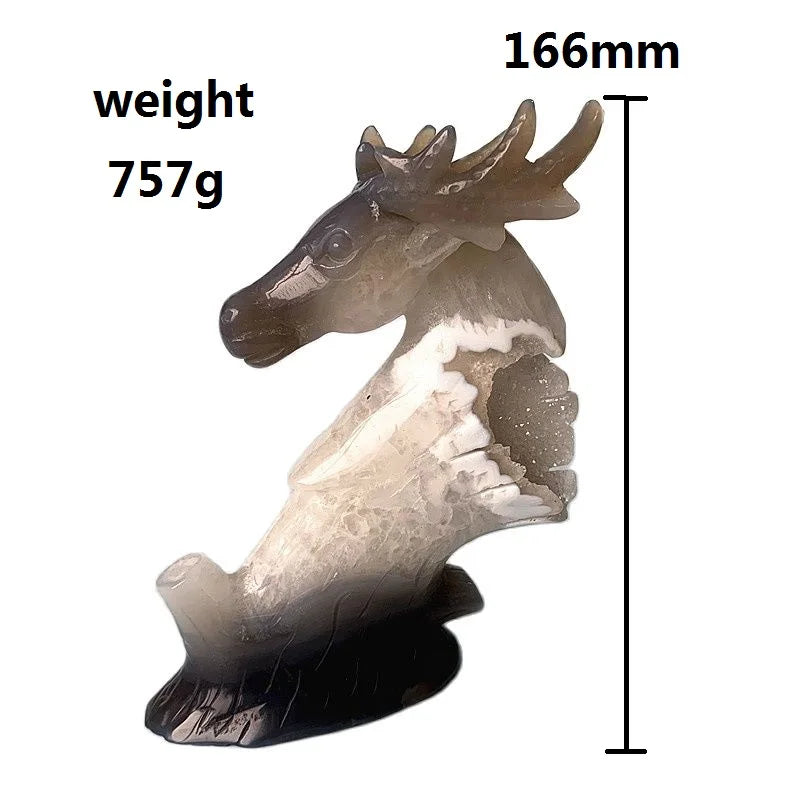 Brown White Agate Geode Deer-ToShay.org