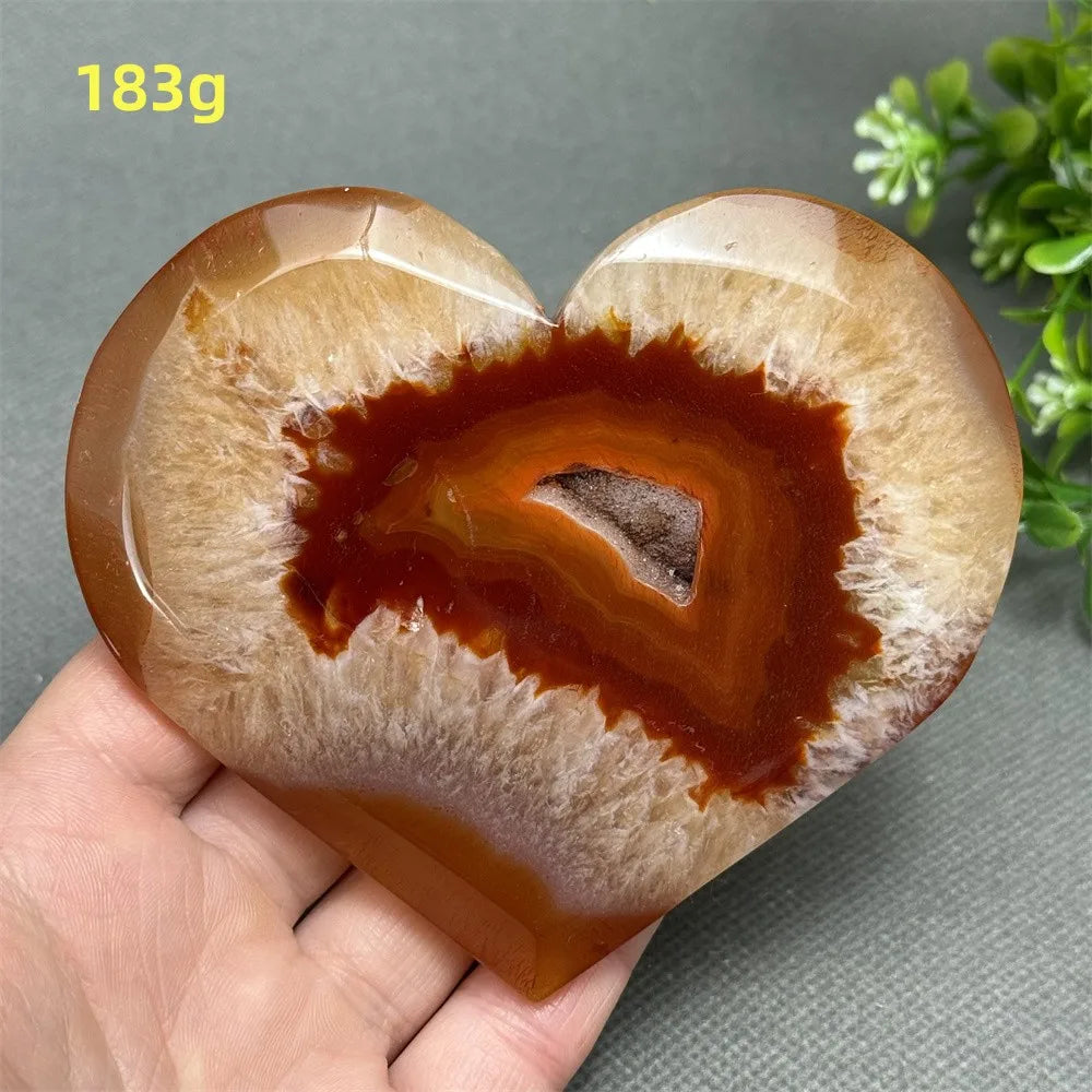 Red Agate Geode Heart-ToShay.org