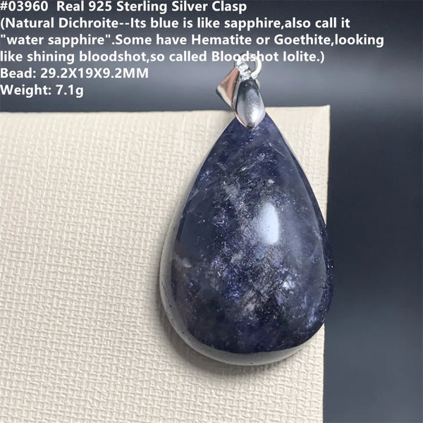 Red Blue Cordierite Pendants-ToShay.org