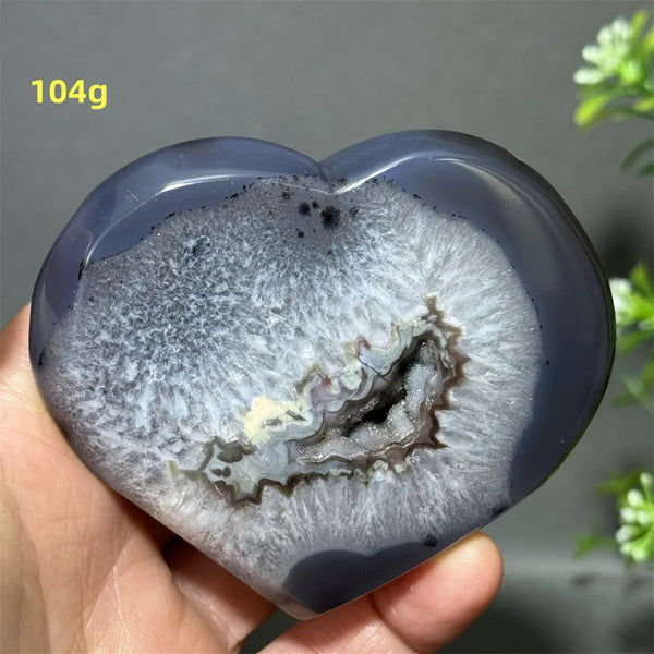 Blue Agate Geode Heart-ToShay.org