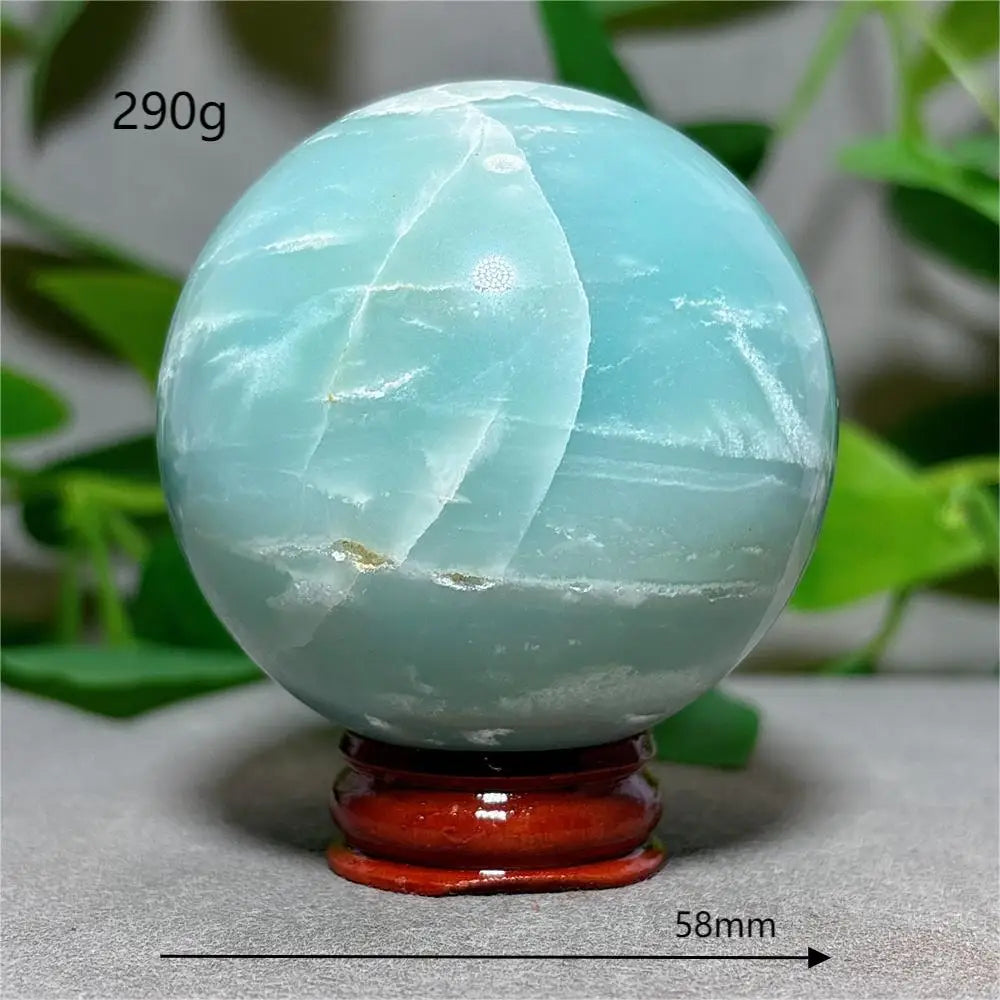 Blue Caribbean Calcite Ball-ToShay.org
