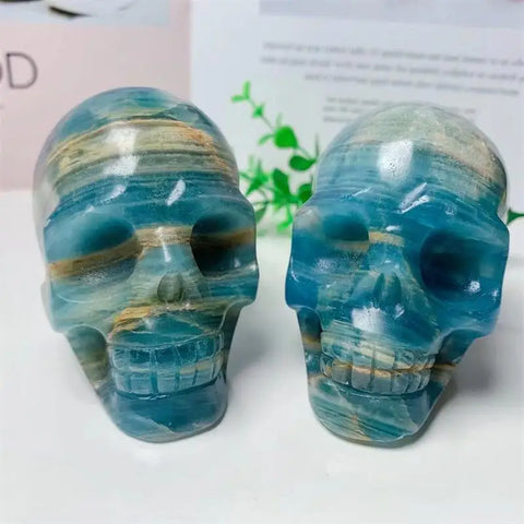 Blue Onyx Skull-ToShay.org