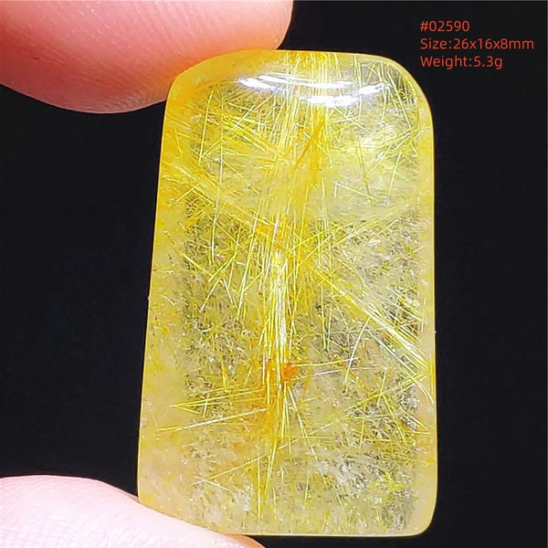 Gold Rutilated Quartz Pendant-ToShay.org