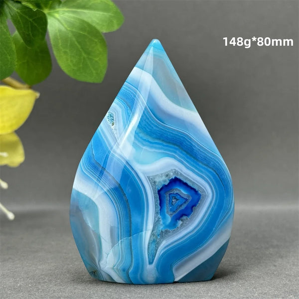Blue Striped Agate Torch-ToShay.org