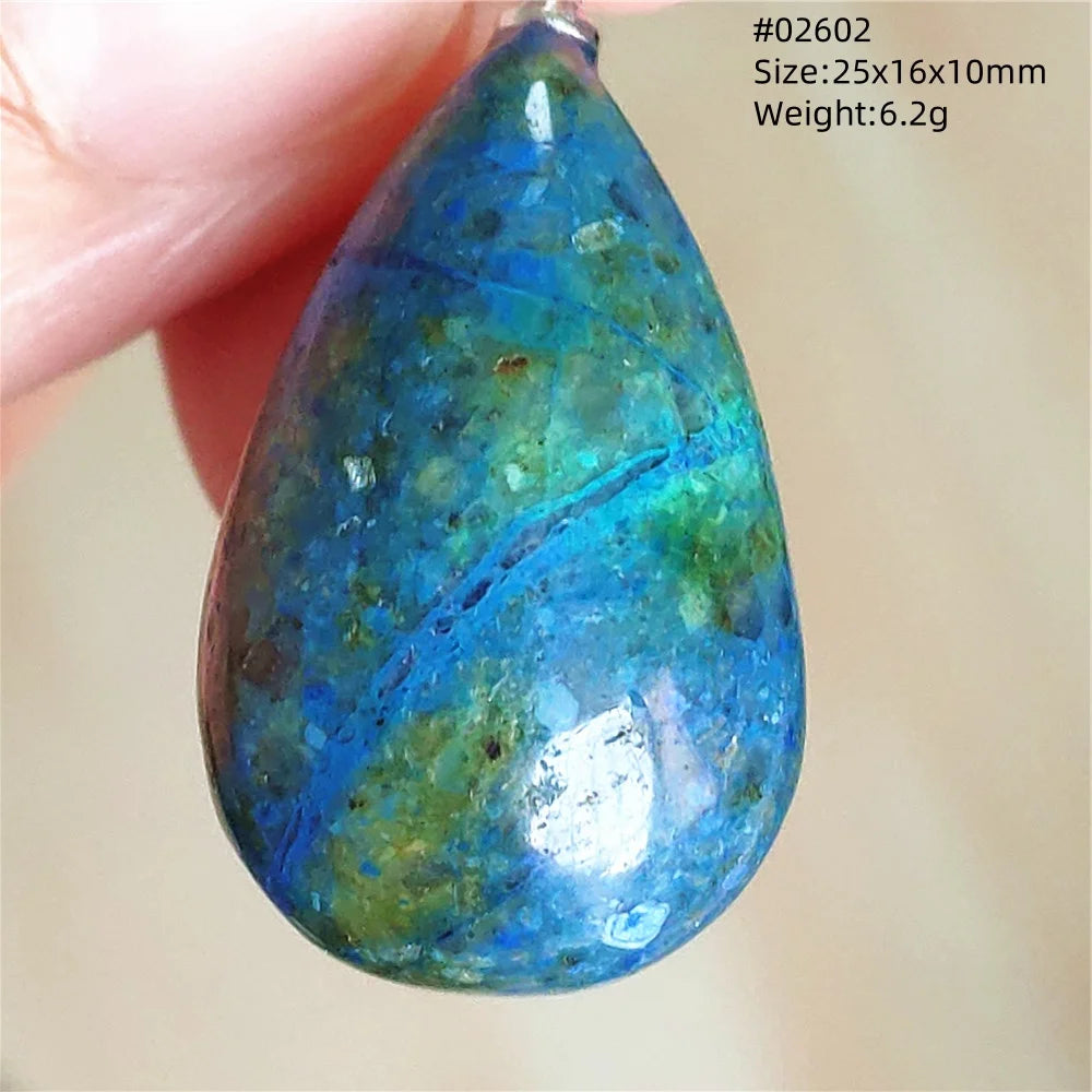 Blue Azulite Malachite Pendant-ToShay.org