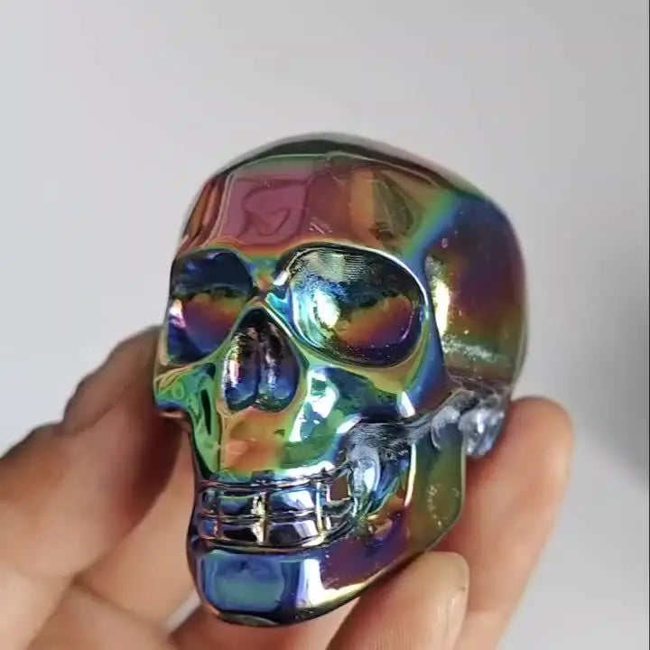 Rainbow Aura Obsidian Skull-ToShay.org