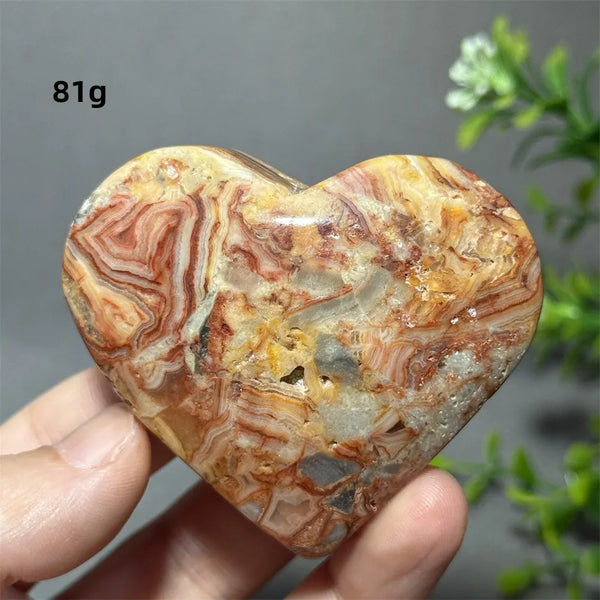 Yellow Crazy Agate Heart-ToShay.org