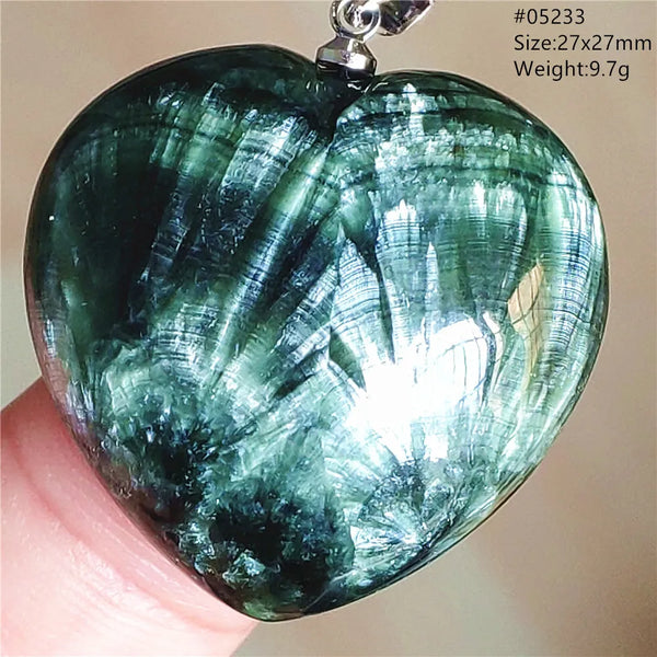 Green Seraphinite Pendant-ToShay.org