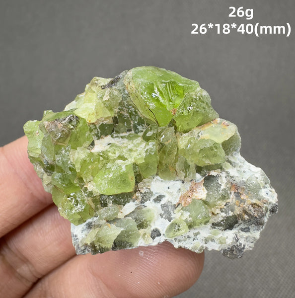 Green Peridot Olivine Crystal-ToShay.org