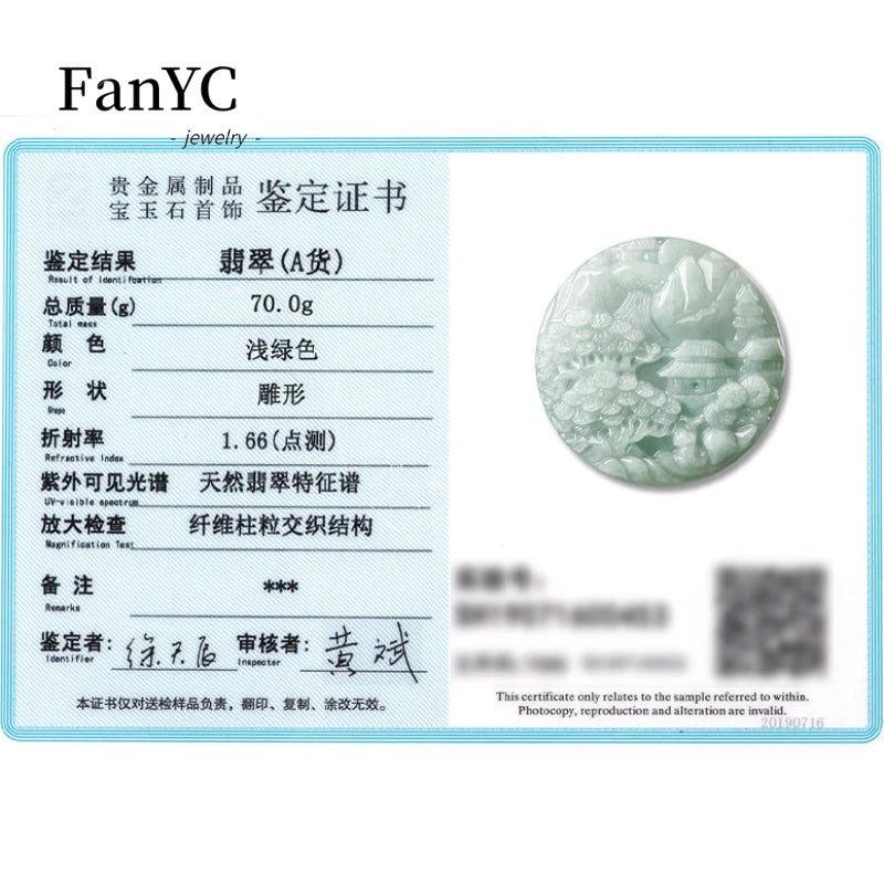 Blue Jadeite Landscape Pendant-ToShay.org