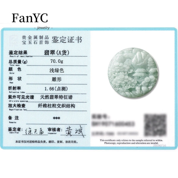 Blue Jadeite Landscape Pendant-ToShay.org