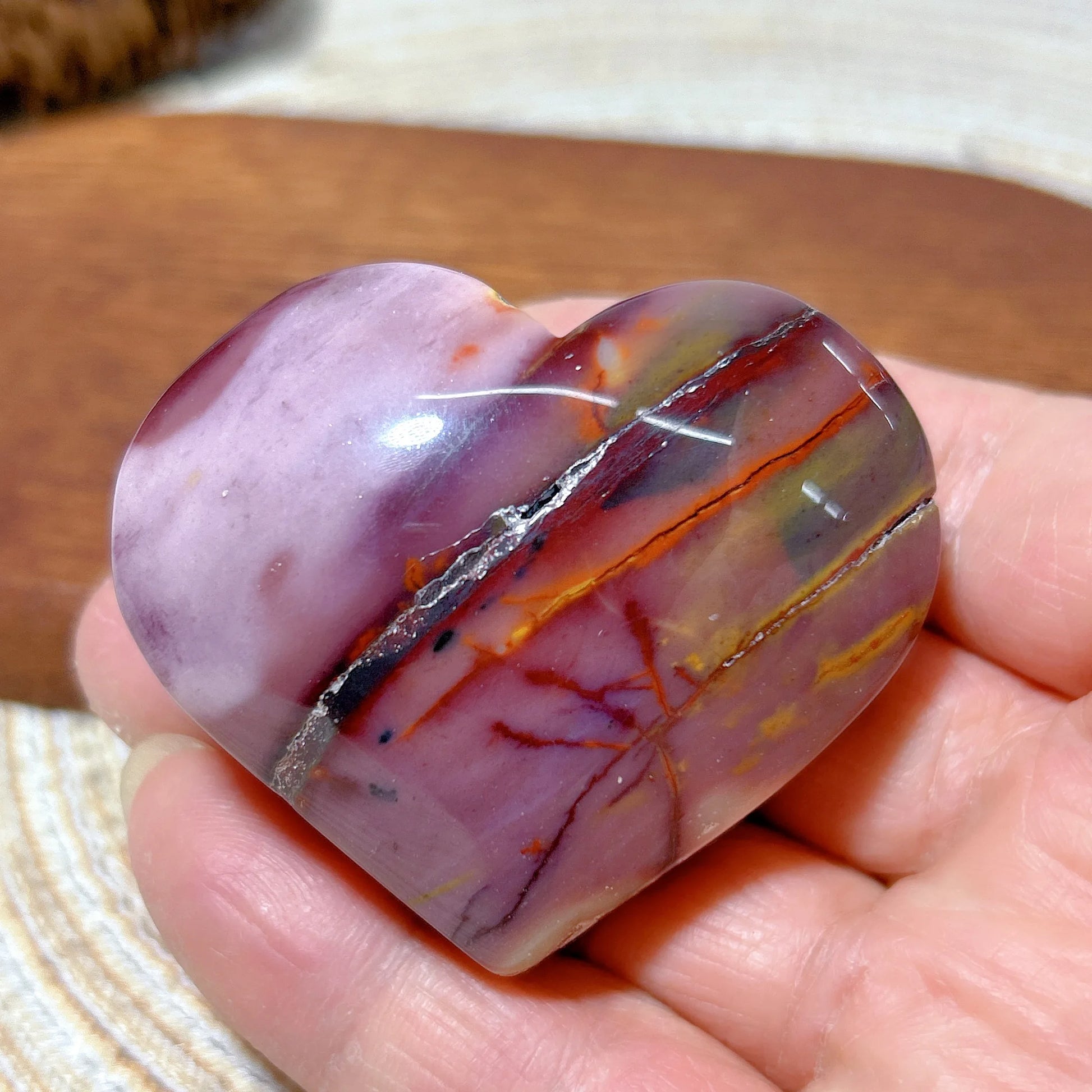 Yellow Mookaite Hearts-ToShay.org