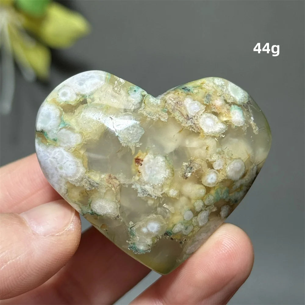 Green Cherry Agate Heart-ToShay.org