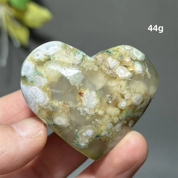 Green Cherry Agate Heart-ToShay.org