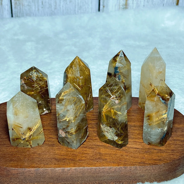 Gold Rutilated Crystal Point-ToShay.org