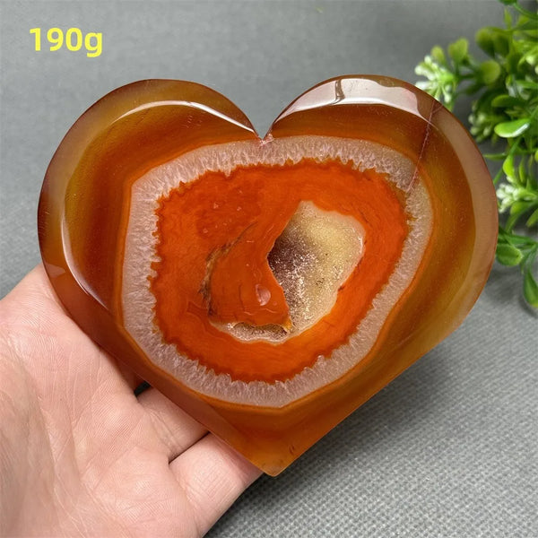 Red Agate Geode Heart-ToShay.org