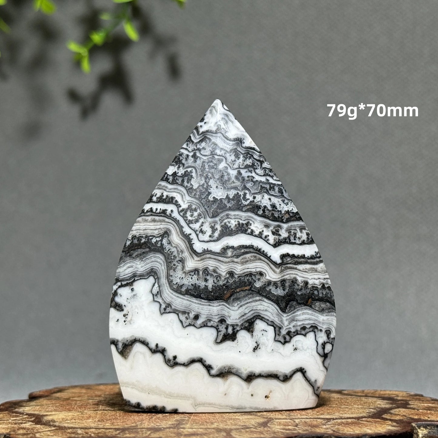 Grey Stripe Agate Torch-ToShay.org