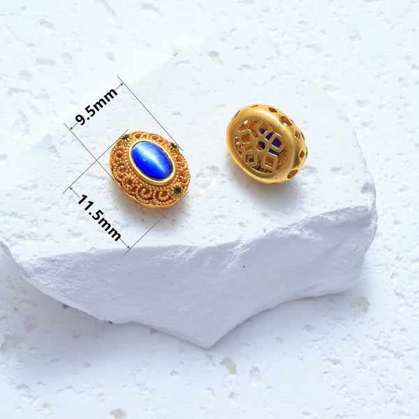 Blue Cats Eye Beads-ToShay.org