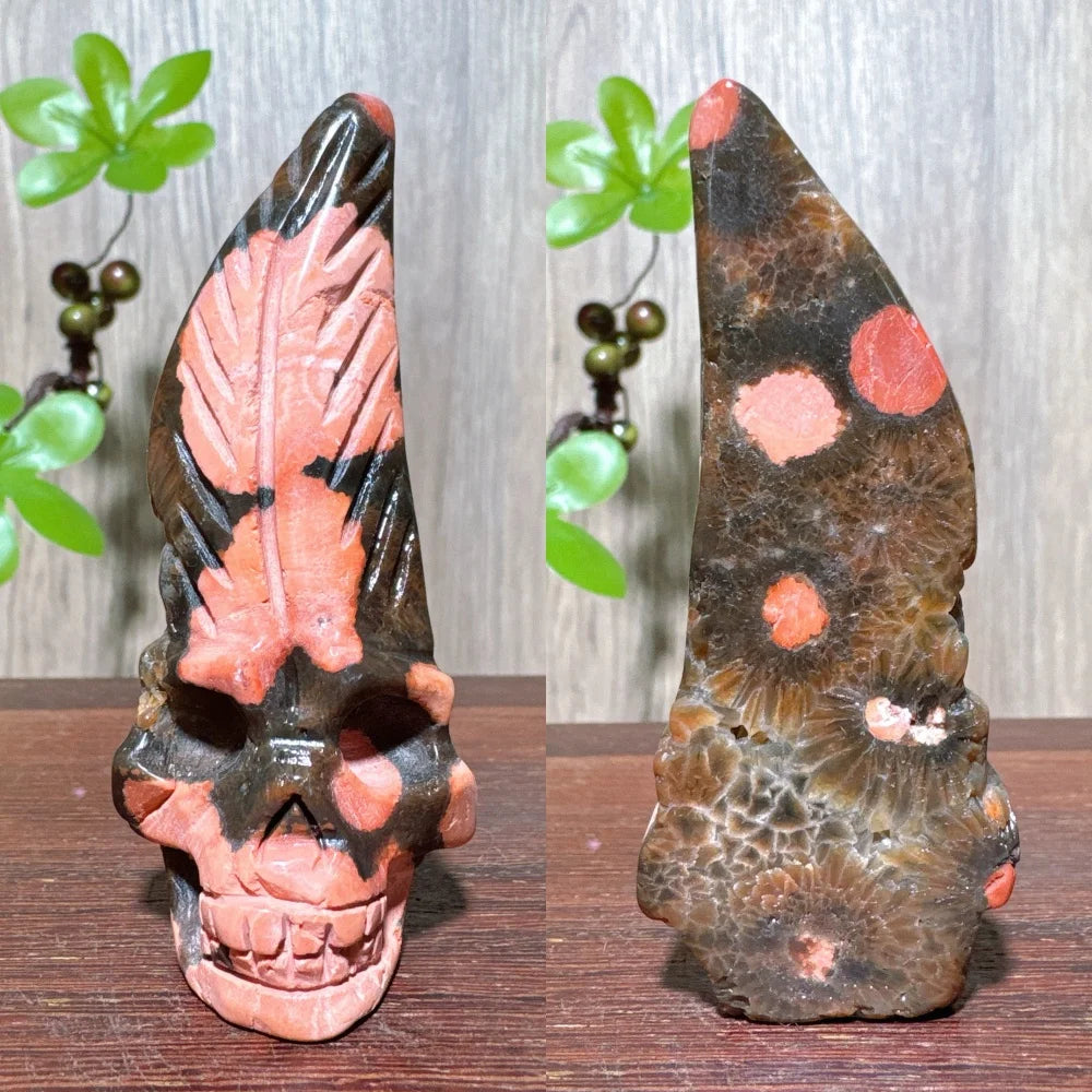 Green Ocean Jasper Skull-ToShay.org