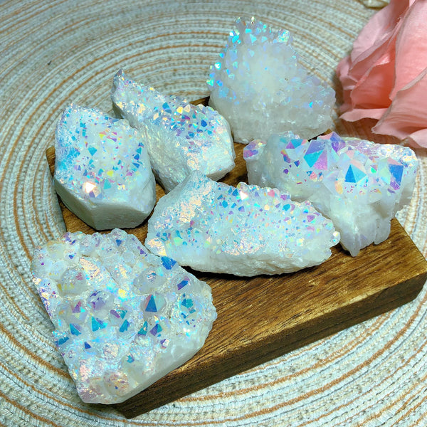 Rainbow Aura Quartz Cluster-ToShay.org