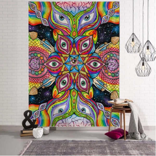 Psychedelic Art Print Tapestry-ToShay.org