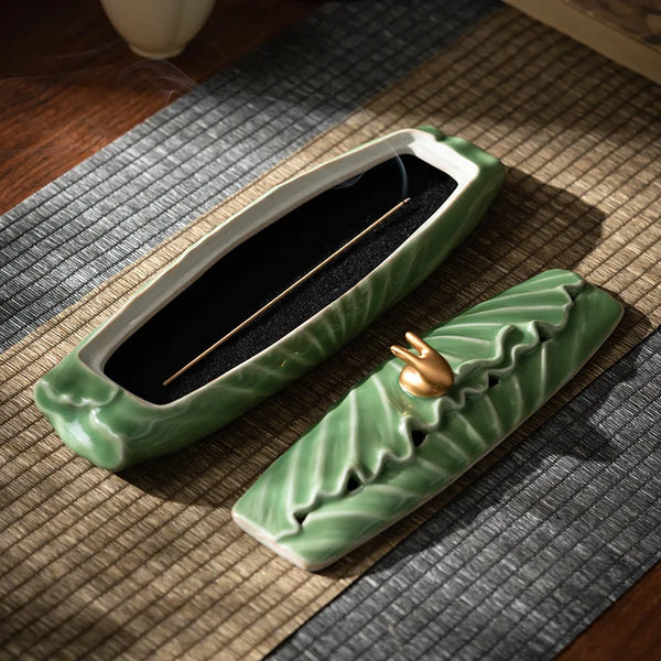 Lotus Leaf Incense Burner-ToShay.org