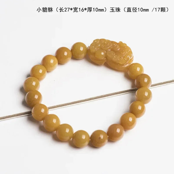 Yellow Jade Pixiu Bracelet-ToShay.org
