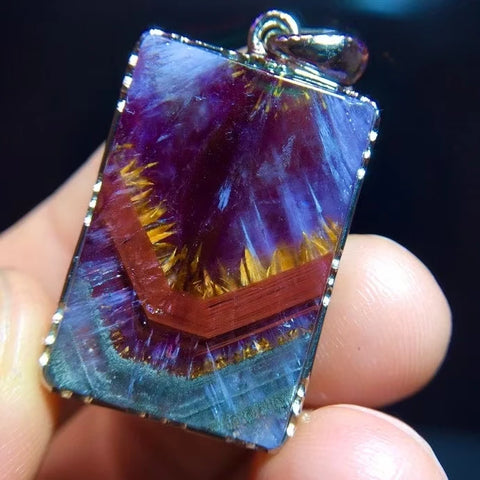 Red Auralite Cacoxenite Pendant-ToShay.org