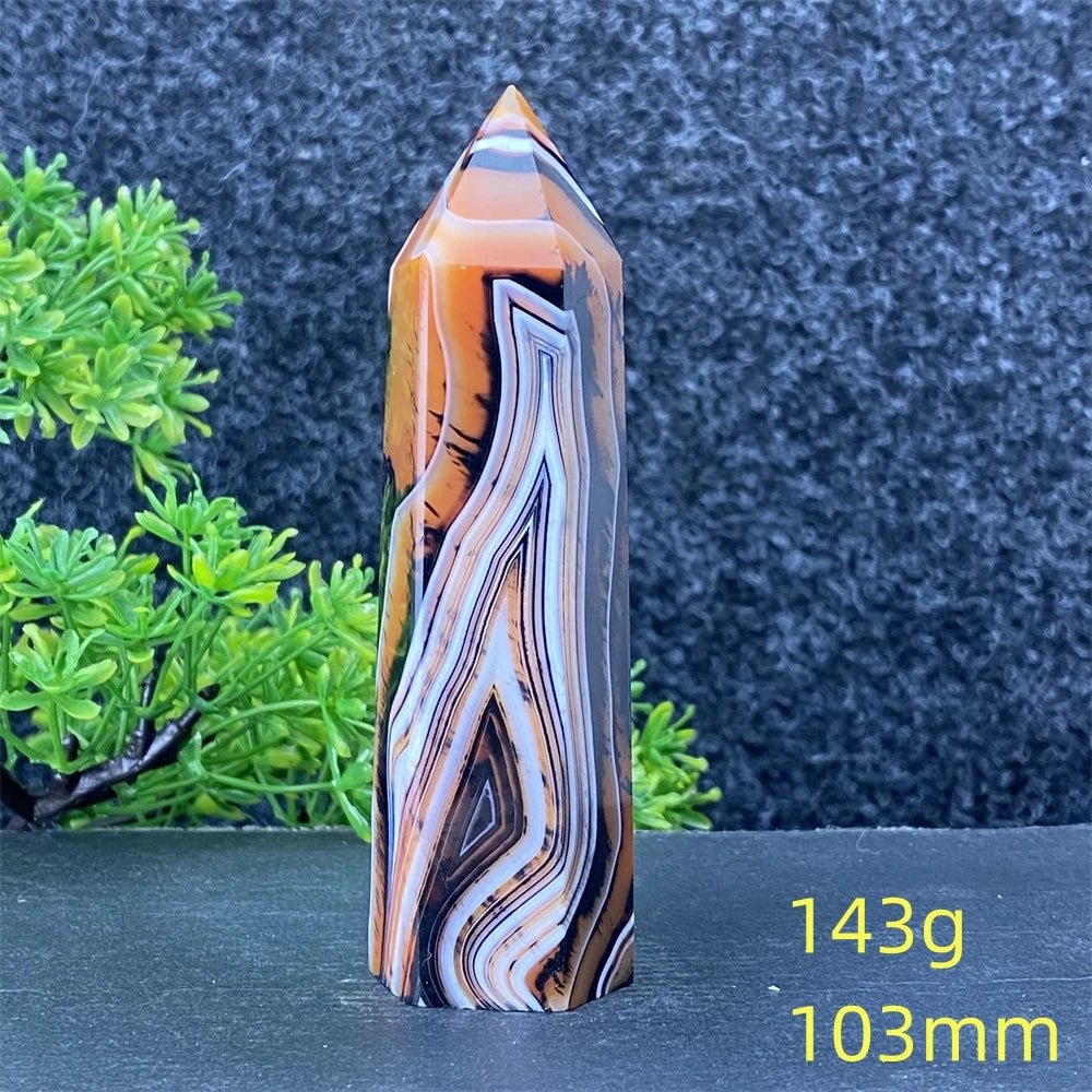 Black Red Striped Agate Point-ToShay.org
