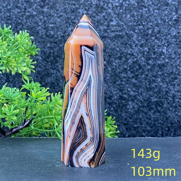 Black Red Striped Agate Point-ToShay.org