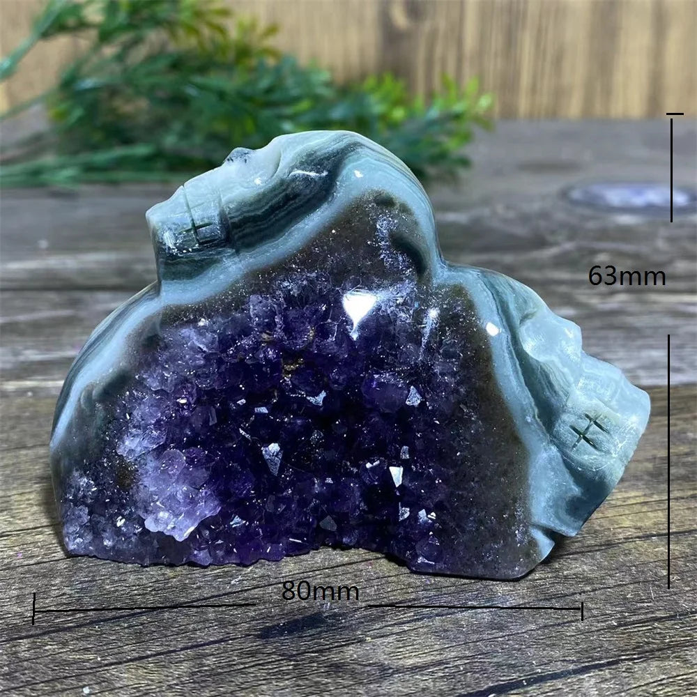 Purple Amethyst Skull Cluster-ToShay.org